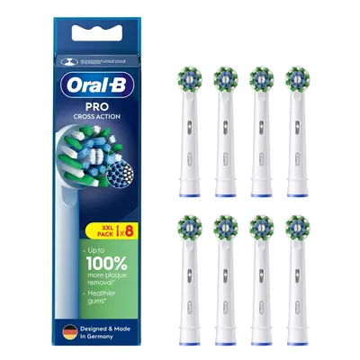 Oral-B Pro Cross Action Brush tips Hvid, 8 stk. Ekstra tandbørstehoveder