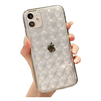 Tynd iphone 12 gennemsigtig mobil shell gennemsigtig fidget pop det
