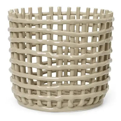 Ferm Living Ceramic flettet kurv Ø23,5 cm Cashmere