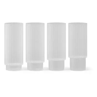 Ferm Living Ripple long drink-glas pakke med 4 Frosted