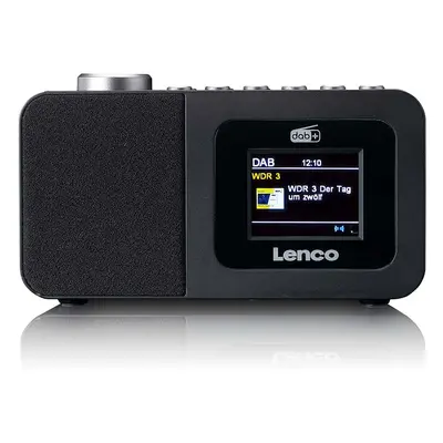Lenco - DAB+/FM-radiovækkeur med farvedisplay, sleeptimer og dobbelt alarmfunktion Sort - CR-625BK
