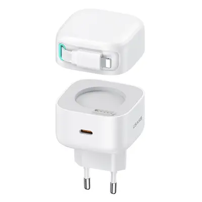 iPhone hurtigoplader kompatibel PD35W - Dual Port GaN med udtrækkeligt kabel