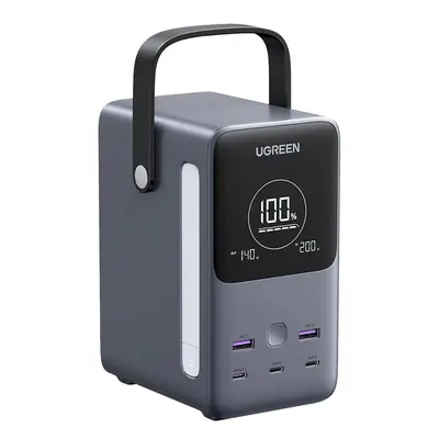 Ugreen Nexode - Powerbank - 5 / 9 / 12 / 15 / 20 / 28 V - 300 Watt - litiumjernfosfat - 48000 mAh - 153 Wh - output-stikforbinde