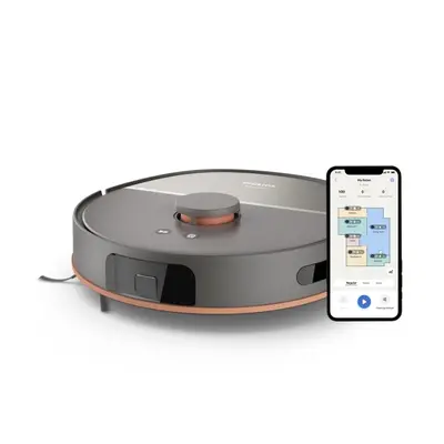 Philips HomeRun 5000 Series Robotstøvs/gulvvask, Støvpose, Acrylonitrilbutadienstyren, 0,26 L, 66 dB, 0,26 L, 3 L