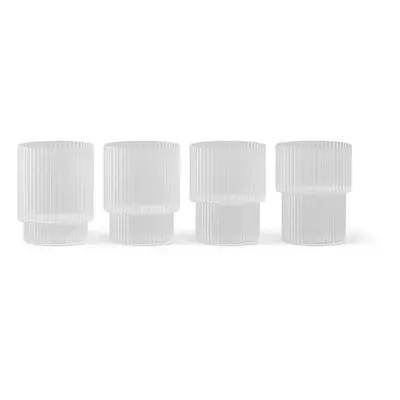 Ferm Living Ripple glas small 6 cl 4-pak Frosted