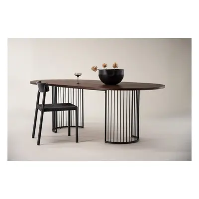 Hamneskär spisebord 110x220cm valnød dekor