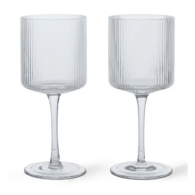 Ferm Living Ripple hvidvinsglas 26 cl 2-pak Clear