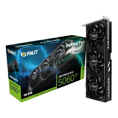 Palit GeForce RTX 5060 Ti Infinity 3 - Grafikkort - GeForce RTX 5060 Ti - 16 GB GDDR7 - PCI Express 5.0 - 3 x DisplayPort, HDMI 