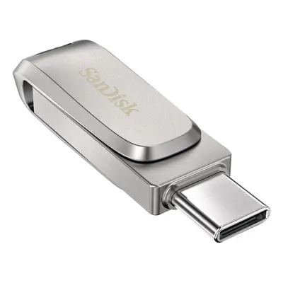 SanDisk Ultra Dual Drive Luxe 64GB USB 3.2 Gen 1 / USB-C USB stick Sølv
