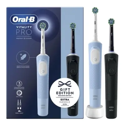 Oral-B Vitality Pro D103 Duo Elektrisk tandbørste Blå/Sort