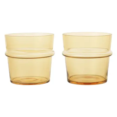 Ferm Living Boya drikkeglas lavt 30 cl 2-pak Yellow