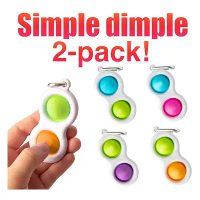 2 stk Simpel fordybning, MINI Pop it Fidget Finger Legetøj / Legetøj - CE
