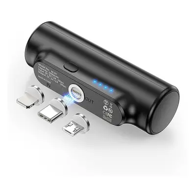 3000mAh Power Bank med 3 magnetiske adaptere