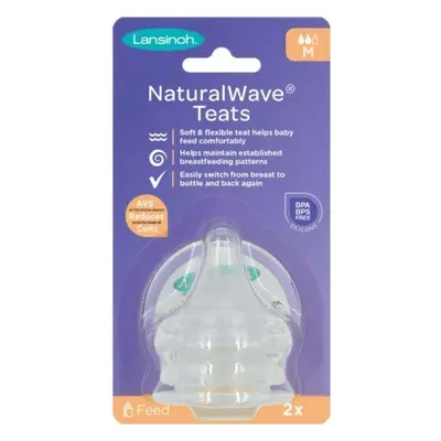 Lansinoh Natural Wave Teats - Medium Flow   2 stk.
