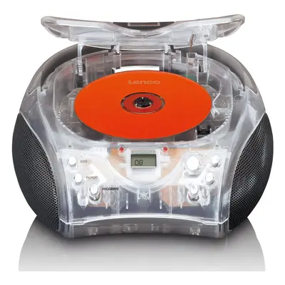 Lenco - Bærbar stereo FM-radio med cd-afspiller Transparent - SCD-24TR