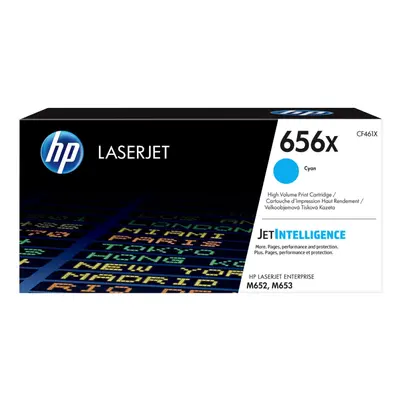 HP 656X - Højtydende - cyan - original - LaserJet - tonerpatron (CF461X) - for Color LaserJet Enterprise M652dn, M652n, M653dh, 
