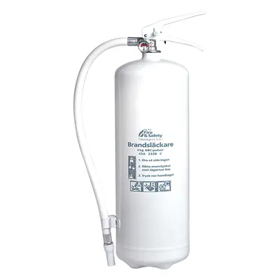 Nexa brandsläckare, 6 Kg ABC-pulver med väggfäste (Vit)