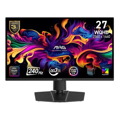 MSI MAG 273QP QD-OLED X24 27" 2560 x 1440 (2K) DisplayPort HDMI 240 Hz
