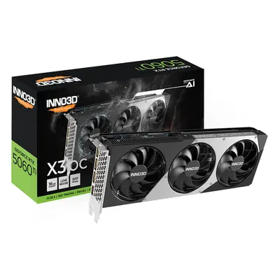 Inno3D GeForce RTX 5060 Ti 16GB X3 OC - Grafikkort - GeForce RTX 5060 Ti - 16 GB GDDR7 - PCI Express 5.0 - HDMI, 3 x DisplayPort