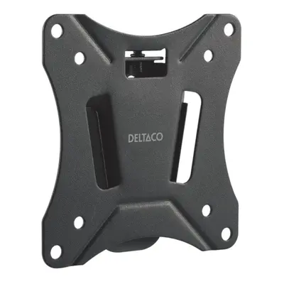 DELTACO OFFICE Compact Slim fast vægbeslag, 13-27 tommer, 25 kg, sort