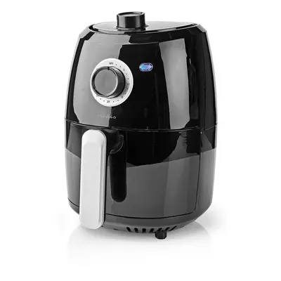 Nedis - Hot Air Fryer | Timer: 0.5 h | Analog | Aluminium / Sort - KAAF120FBK