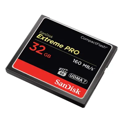 SanDisk Extreme Pro 32GB 160MB/s CompactFlash Hukommelseskort - Sort/Guld/Rød