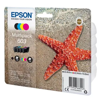 Epson 603 Multipack - 4 pakker - sort, gul, cyan, magenta - original - blister - blækpatron - for Expression Home XP-2150, 2155,