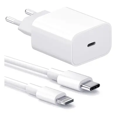 Lader til iPhone - Hurtiglader - Adapter + Kabel 20W USB-C