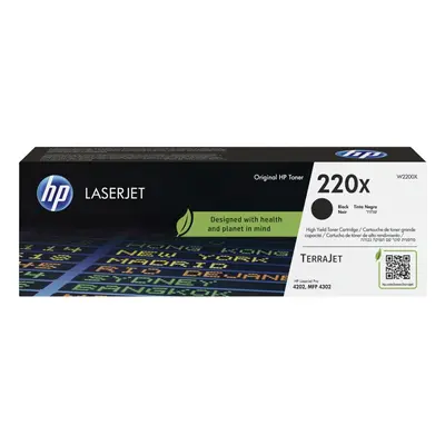 HP 220X - Højtydende - sort - original - LaserJet - boks - tonerpatron (W2200X) - for Color LaserJet 4302fdwe  Color LaserJet Pr