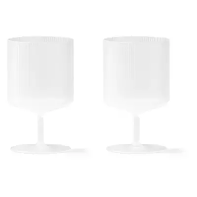 Ferm Living Ripple vinglas 2 stk. Frosted