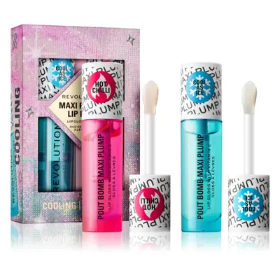 Makeup Revolution Xmass Maxi Plump Gavesæt til læber Skygge Cool As Ice and Hot As Chilli