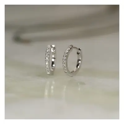 CLASSIC DIAMOND CREOL EARRING - 0.15ct - WG - Øreringe - Sisi Copenhagen