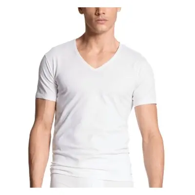 Calida Cotton Code V-Shirt Hvid bomuld Herre