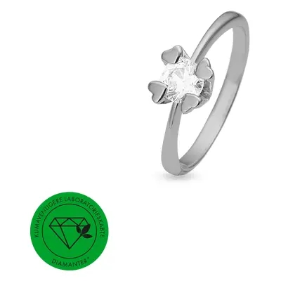 Mary | Ring 14hv, Lg Diamant 1,00ct | Str. | Karat Hvidguld","hvidguld