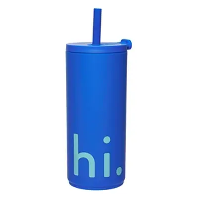 Design Letters Travel Cup with Straw 500 ml Cobalt Blue