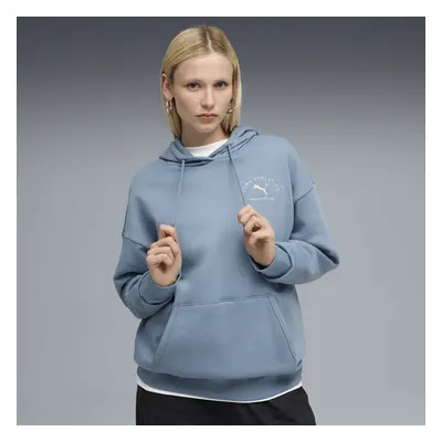 PUMA Class Relaxed Hoodie Women, Clothing, Cool Blue, L
